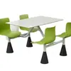Mesa de Jantar KFC Comercial Loja de Lanches de Chá de Leite Escola Aço Inoxidável Integrado Cantina Restaurante Combinação Fast Food Mesa e Cadeiras de Jantar