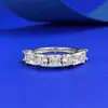 Mu Jing Joyería Nuevo Anillo de Diamante Geométrico Rai para Mujer Anillo Delgado Simple de Personalidad Apilable Moda Estilo Europeo y Americano