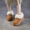 Botas de Neve Tatz com Solado Grosso 2025 Novas para Mulheres, Couro e Pelo Integrados, Forradas com Lã de Inverno, Engrossadas, Antiderrapantes, Botas Curtas de Lã para o Nordeste