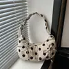 Bolso de Hombro Único para Mujer con Lunares y Pliegues de Verano, Estilo Niche, Moda 2026, Elegante y Chic