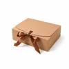 Nueva caja de regalo cuadrada de listón con moño creativo, adecuada para empaquetar recuerdos, chocolates y dulces, disponible para venta al por mayor
