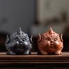 Adornos para mascotas de té Pixiu de arena púrpura de Boutique que pueden aumentar la creatividad, la diversión y el juego de té lindo y creativo, accesorios para juegos de té de Kung Fu.