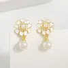Brincos de Pérola com Doze Deuses Florais Brinco Exclusivo do Deus Flor Guardião Design de Luxo Leve Nicho Brincos Novo Estilo Chinês Joias de Estilo Nacional