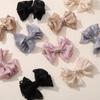Nueva Moda China de Alta Gama Doble Capa Lazo Pinza de Agarre Accesorios para el Cabello Temperamento Francés Super Hada Accesorios para Horquillas