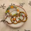Nuevo brazalete de gato de madera de dibujos animados chinos lindo con cuentas cuerda elástica ajustable brazalete personalizado brazalete ajustable