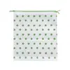 Saco Transparente com Cordão de EVA de Trevo de Quatro Folhas Saco de Armazenamento de Roupas para Viagem Saco de Amarração Estampado Fosco para Roupas Íntimas e Meias