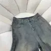 Jeans Rectos de Cintura Alta Espiga de Trigo para Mujer Primavera y Otoño 2025 Nuevo talla grande chica rellenita que Cubre Cadera Adelgazantes Holgados de Pierna Ancha