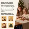 Set de Arte Decorativo Navideño: Decoraciones de Brillo Texturizado Tridimensionales para el Hogar, Colgantes de Pared Artísticos Temáticos de Navidad y Manualidades