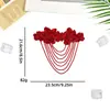 Venta al por mayor del fabricante Parches Bordados de Flores Hechos a Mano Corsage DIY Borla de Cristal Flor de Hombro Accesorios para Ropa Parche Aplique