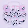 Accesorios para el Cabello de Niños Set de Collar de Kt Cat Princesa Elsa Color Macaron Pulsera para Bebé Niña Regalo de Día Festivo para Niños