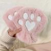 Luvas de Pelúcia Patinha de Gato Fofa Femininas Outono Inverno Estilo Coreano Ins Estudante Versátil Meio Dedo Tela Sensível ao Toque Espessadas Quentes Dedos Divididos