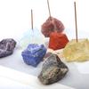 Base de incienso de línea de piedra cruda de cristal natural al por mayor de fábrica, placa de incienso, soporte de incienso, adornos artesanales de cristal