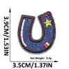 Adesivos de Tecido Bordados com 26 Letras em Inglês, Adesivos de Patch, Jeans Laváveis Sem Costura, Patches para Decoração de Roupas, Adesivos para Bagagem