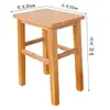 Taburete cuadrado de madera maciza taburete reforzado altura 45cm para restaurante cantina oficina comedor banco móvil económico algodón