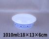 Lonchera desechable redonda de porcelana azul y blanca xyt, caja de embalaje para comida rápida para llevar, recipiente redondo de plástico, lonchera con tapa alta gruesa