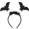 Diadema de Halloween festival de fantasmas diadema de murciélago decoración de ambiente de fiesta Diadema de araña y plumas accesorios para festivales tocado