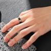 Anillo Retro "Marca de Luz" Nocturna Personalidad Masculina Anillo de Mano de Moda Anillo de Boca de Vida Simple Anillo de Grieta Hombres