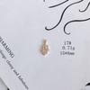 Accesorios de joyería DIY al por mayor, colgante pequeño hueco con incrustaciones de circonita y alas de luna de amor de oro real chapado en cobre