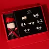 Nueva Caja de Regalo Semanal Set de Luna Creciente Moda Versátil Regalo Sencillo para Novia Mejor Amiga Aretes Semanales Regalo de San Valentín