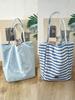 [Espessado em estoque] Bolsa de lona listrada 2024 Novo estilo coreano Ins Tote Bolsa casual Bolsa de ombro