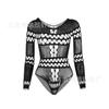 Medias de lencería sexy mono bikini strapless de comercio exterior europeo y americano manga larga malla envolvente falda de cadera w482