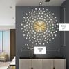 Relógio de parede de luxo moderno e leve, relógio decorativo de quartzo silencioso para sala de estar, com sensor avançado, para restaurante e para pendurar na parede, além de fronteiras, Daifa