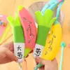 Bolsa de Lápices de Silicona con Dibujos Animados de Frutas y Verduras, Bolsa Creativa de Papelería para Estudiantes, Bolsa de Almacenamiento de Lápices Impermeable de Gran Capacidad