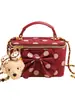 2026 Nova Bolsa de Mão com Corrente Estilo Pequeno Perfume Bolinhas Bolsa de Ombro Único Estilo INS Moda Simples Elegante Bolsa Saco Feminina