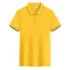 Camisa Polo de Algodón con Iones de Hielo de Secado Rápido, Manga Corta, Cuello de Solapa, Camisa Cultural de Trabajo, Uniforme para Grupo, Camiseta Bordada con Logo Impreso
