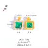 Acessórios de areia dourada estilo chinês novo de longa data, pingente, pingente de diamante verde quadrado, pingente de corrente para clavícula feminina