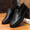 Zapatos de Cuero para Hombre 2023 Otoño Nuevo Estilo Pierna Diarios Casuales Suela Suave Zapatos de Papá Planos para Adultos Mayores Zapatos de Cuero