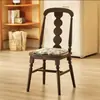 Silla de Comedor Francesa Retro Estilo Medieval de Madera Maciza, Silla con Respaldo para Uso Doméstico, Banco Largo, Silla de Ocio Estilo Americano Mediterráneo para Uso Doméstico