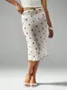Falda de Malla con Lunares y Volantes Estilo Retro Francés Ligeramente Transparente Falda Sexy de Cintura Alta para Mujer