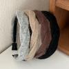 Diadema Coreana Nueva de Moda de Terciopelo Suave de Felpa, Diadema Trenzada Tejida para Mujer, Diadema de Calle Suave y Versátil