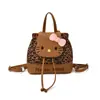 Mochila Mini de Dibujos Animados Linda para Mujer Celebridad de Internet Mochila Pequeña de Gato Leopardo Bolsa de Viaje para Estudiante Bolso Pequeño de Escuela Moderno