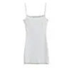 Kardashian Moda Transfronteriza Europea y Americana Nuevo Estilo de Verano Vestido de Tirantes Finos Sexy Ajustado Bodycon Encaje Parche Vestido Corto