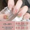 Calcomanía para Uñas de Gel sin Horneado Impermeable Duradera 3D Parche Adhesivo para Uñas Removible Usable Película de Esmalte de Uñas Calcomanía Completa
