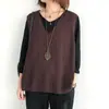 Chaleco de punto para mujer, fino, suelto, de talla grande, ahuecado, sin mangas, con cuello en V, estilo vintage, para otoño