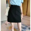 Falda Corta de Trabajo Estilo Coreano para Mujer, Estilo Delgado de Verano, Nuevo Modelo 2025, Elegante de Cintura Alta, Adelgazante, Versátil, Falda Midi Bodycon