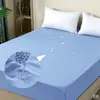 Fabricante personaliza cubiertas de colchón impermeables para Amazon transfronterizo, cubiertas de colchón impermeables a prueba de orina de color sólido de TPU, protectores de colchón