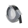 Adecuado para Máquina Manual de Etiquetas Delta DYMO Cinta Estéreo 3D Cóncava y Convexa Grabada en Relieve Cinta de Grabado de 12 mm