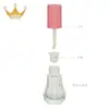Tubo Personalizado de Fabricante para Brillo de Labios Transparente de 15 ml Material de Empaque Botella de Vidrio de Fondo Redondo Cubierta de Cepillo Cosmético para Brillo de Labios Botella Cosmética