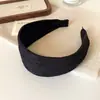 Diadema plisada de estilo coreano con ala ancha, diadema de copa alta, accesorio para el cabello simple y moderno, diadema para cubrir la línea del cabello, accesorio para la cabeza para lavarse la cara, diadema para mujer