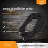 Cabo de poliéster de três pernas 20 22 24 cabo marinho preto corda de âncora corda de nylon corda de iate 20-24mm