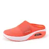 Zapatos de Caminar sin Cordones para Mujer Verano Zapatos para Madres Ligeros Transfronterizos Baotou Huecos Medias Pantuflas Superficie de Malla de Verano