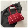 Bolso Único con Textura Bolso Tipo Bowling 2026 Otoño Nuevo Simple Lunares Bolso de Hombro para el Día a Día