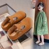Zapatos de Mujer Vintage de una Sola Capa Punta Redonda Zapatos de Leche Novedad Primavera y Otoño 2025 Comodín Zapatos Pequeños de Cuero Zapatos de Frijol Suave para Bebé
