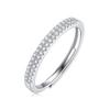 Nuevo Anillo Abierto de Moissanita Estilo Chino Seis Garras Lujo Ligero Venta al por Mayor Transmisión en Vivo Plata S925 de Alta Gama Anillo de Moda para Mujer