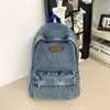Mochila Jeans Retrô de Grande Capacidade Transfronteiriça Mochila Feminina Nova Moda Bolsa Escolar Versátil Bolsa de Viagem para Estudantes