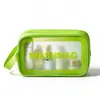 Bolsa de tocador y maquillaje rosa Toiletry Bag Bolsa de almacenamiento de viaje Asa portátil Almacenamiento de gran capacidad PVC Juego de tres piezas grande, mediano y pequeño